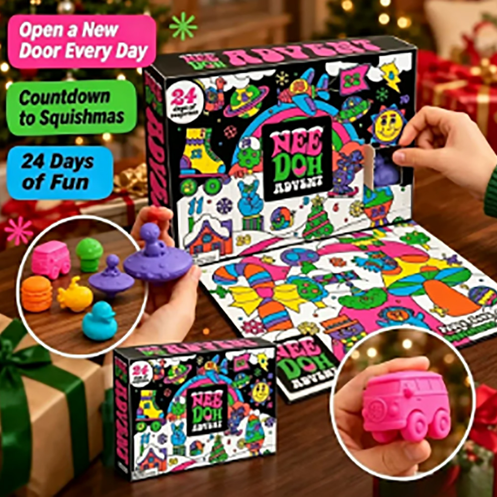 Mystery Box Blind Bag - 24Pcs Nee‑Doh Squish Fidget Advent Calendar